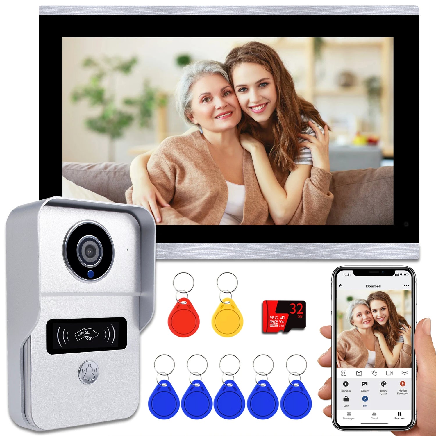 ™Zephra | פעמון דלת חכם 1080P עם מסך 10.1 אינץ׳