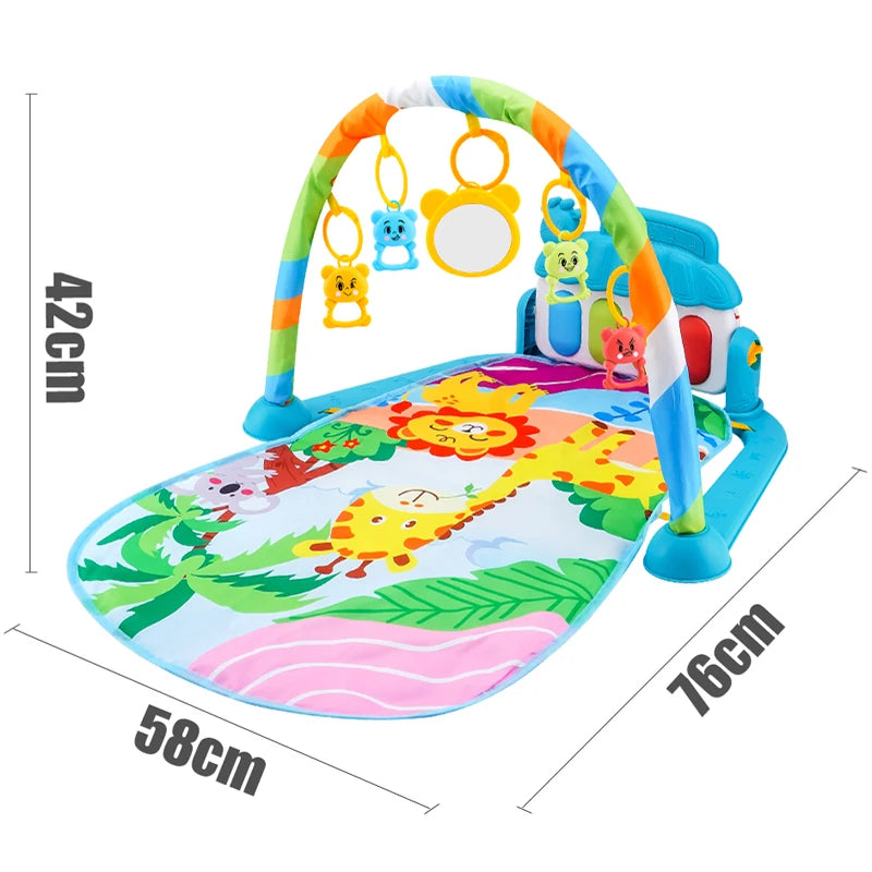 ™Playzo | משטח פעילות פסנתר לזמן בטן ובעיטות
