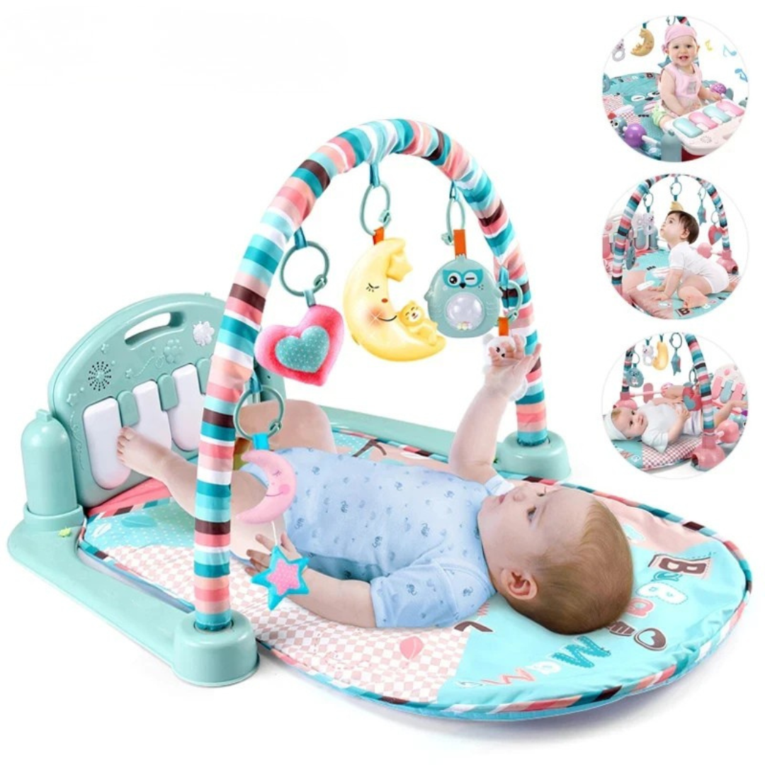 ™Playzo | משטח פעילות פסנתר לזמן בטן ובעיטות